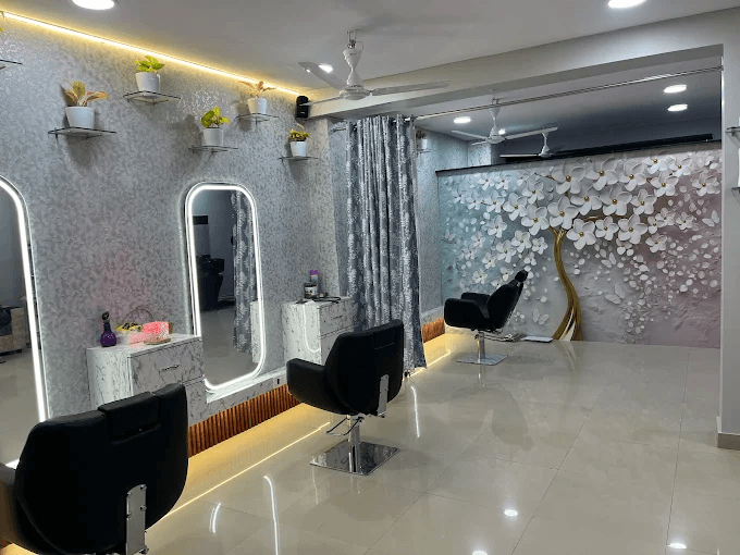 Main Salon Studio & 3D Floral Tree Wall